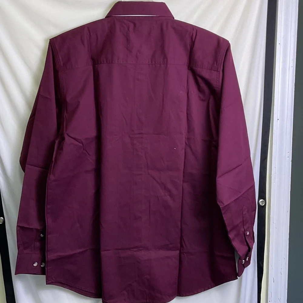 FF.LA Men's Burgundy Button-Down Shirt